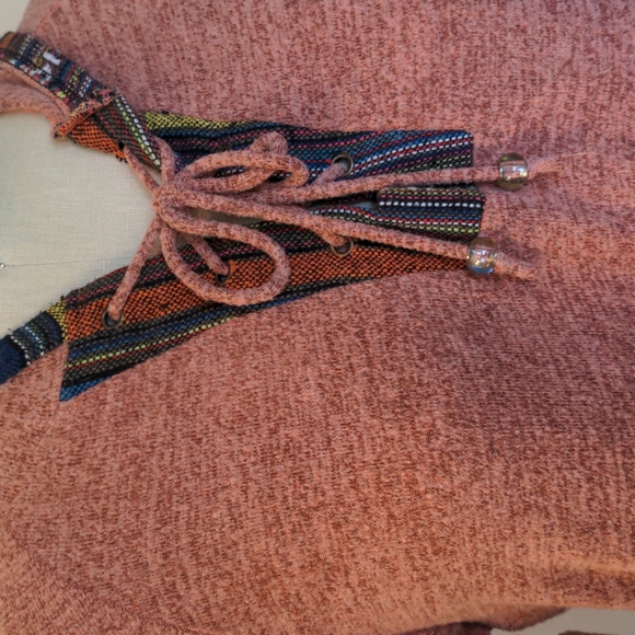 Rose pink lightweight sweatshirt hoodie, boho, surfer, Beach - Picture 2 of 8